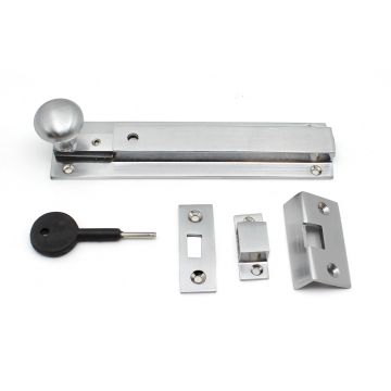 Locking Surface Mounted Bolt 152 mm with Staple and Keeps