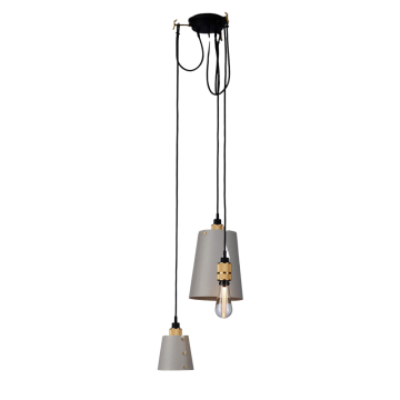 Hooked 3.0 mixed Stone Shade Pendant 2000 mm Cable Satin Stainless Steel