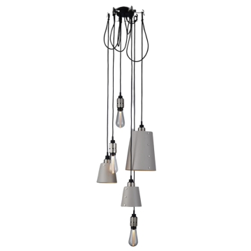 Hooked 6.0 mixed Stone Shade Pendant 2000 mm Cable Satin Stainless Steel