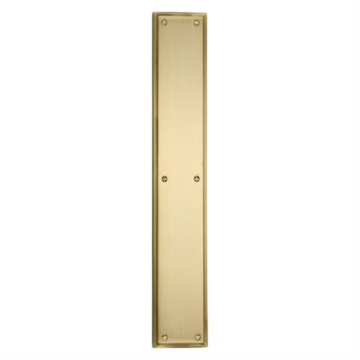Finger Plate Stepped Edge 460 x 76 mm Brushed Antique Brass Lacquered
