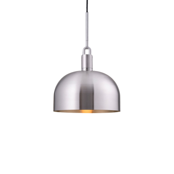 Forked Pendant Large Shade Satin Stainless Steel