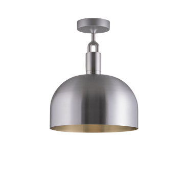 Forked Ceiling Large Shade Satin Stainless Steel