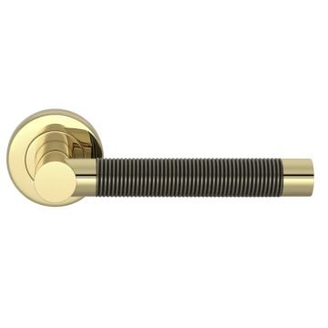 Wire Recess Lever Handle on rose Amalfine Wire Silver Bronze Polished Brass